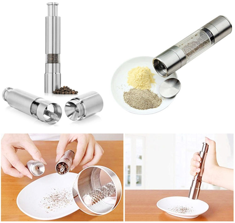 Máy xay muối tiêu bằng thép không gỉ 304, kích thước 15x3cm