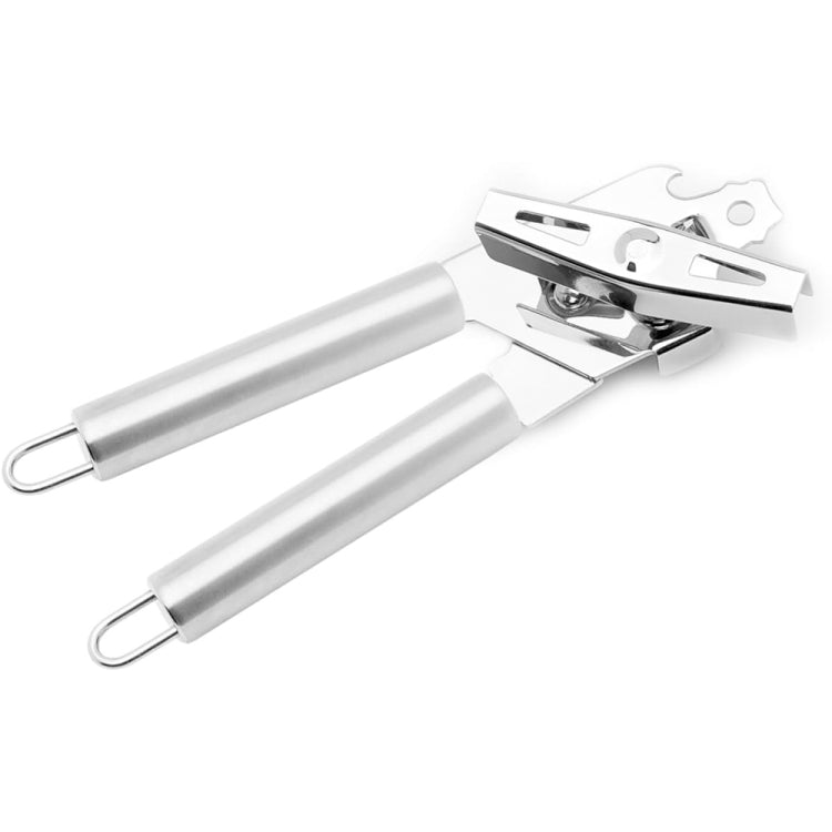 Dụng cụ mở nắp chai lon đa năng bằng thép không gỉ, màu bạc