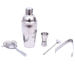 Bộ Shaker Thép Không Gỉ Cổ Điển 5 trong 1, Dung Tích: 550ml (Shaker + Jigger + Lọc + Kẹp Đá + Ống Khuấy), Bộ Shaker 5 trong 1
