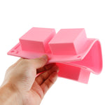 Khuôn Bánh Hình Vuông 6 Lỗ Chất Liệu Silicone Chất Lượng Cao, Hình Vuông