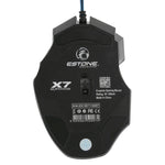 Chuột chơi game quang có dây 7 nút với bánh xe cuộn 5000 DPI LED cho máy tính PC Laptop, X7 7 nút (Đen)