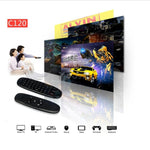 Chuột bay C120 T10 2.4GHz bàn phím không dây sạc lại điều khiển từ xa cho Android TV Box / PC, bàn phím không dây