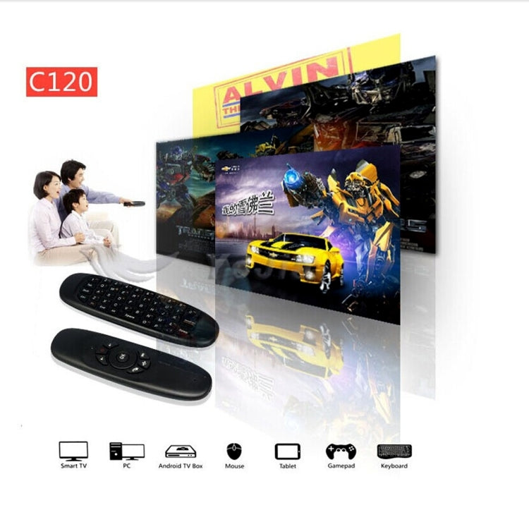 Chuột bay C120 T10 2.4GHz bàn phím không dây sạc lại điều khiển từ xa cho Android TV Box / PC, bàn phím không dây