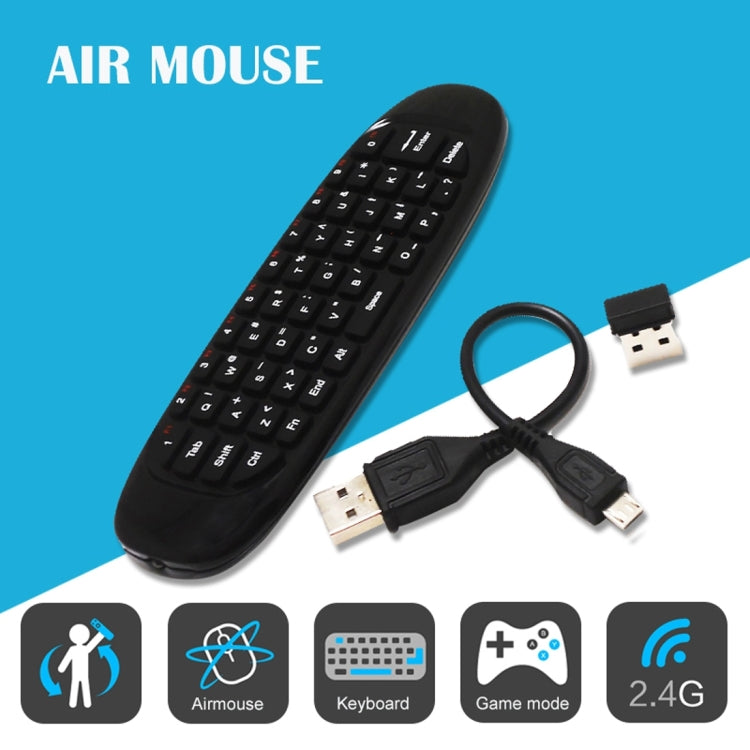 Chuột bay C120 T10 2.4GHz bàn phím không dây sạc lại điều khiển từ xa cho Android TV Box / PC, bàn phím không dây
