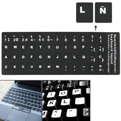 Miếng dán bố cục bàn phím học tiếng Tây Ban Nha cho bàn phím laptop / máy tính để bàn, Tiếng Tây Ban Nha