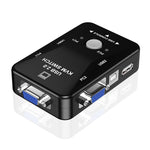 Hộp chuyển USB KVM 2 cổng KVM-21UA với nút điều khiển cho bàn phím chuột màn hình PC, 2 cổng (có USB)