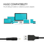 Cáp nguồn USB đực sang DC 2.5 x 0.7mm, chiều dài: 1.2m