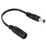 Cáp kết nối nguồn DC cái 5.5 x 2.1mm sang DC đực 5.5 x 2.5mm cho bộ chuyển đổi laptop, chiều dài: 15cm, đầu đực 5.5 x 2.5mm