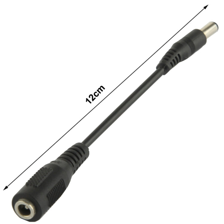 Bộ chuyển đổi đầu cắm DC đực 5.5 x 2.5mm sang đầu cắm DC cái 3.5mm, chiều dài: 12cm