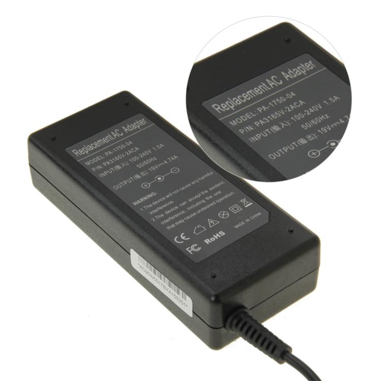 Bộ chuyển đổi AC mini PA-1750-04 90W 19V 4.74A cho laptop Acer / Toshiba, đầu ra: 5.5mm x 1.7mm