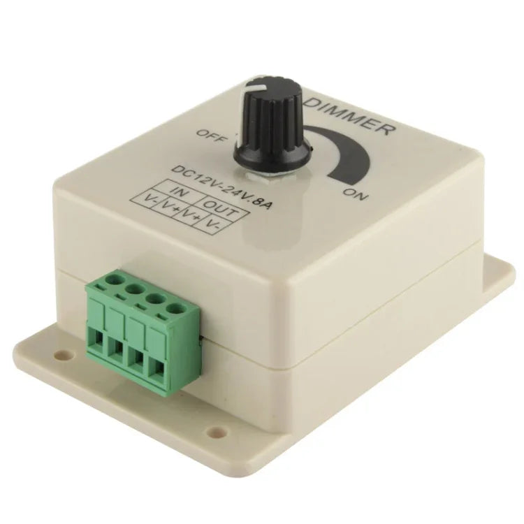 Bộ điều khiển dimmer LED một màu cho đèn dải DC12-24V, dòng ra: 8A