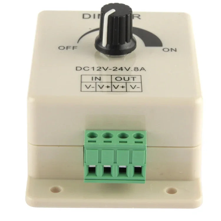 Bộ điều khiển dimmer LED một màu cho đèn dải DC12-24V, dòng ra: 8A