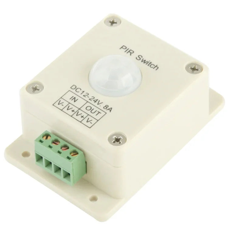 Bộ điều khiển cảm biến chuyển động hồng ngoại công tắc PIR DC 12V-24V 8A cho đèn LED