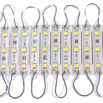 Đèn LED trắng ấm 5050 SMD 3 bóng x 20, DC 12V