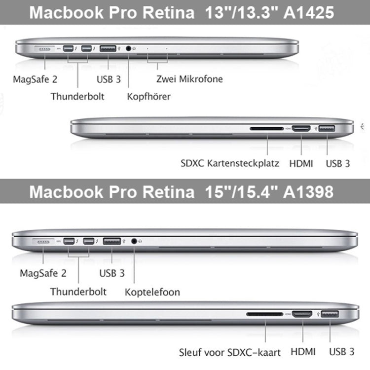 Ốp bảo vệ cứng trong suốt cho Macbook Pro Retina 15.4 inch