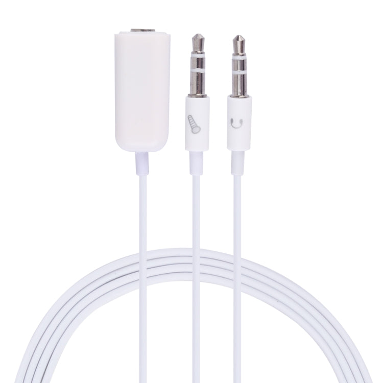 Cáp chuyển đổi Jack Microphone 3.5mm cái sang Jack Tai nghe 3.5mm đực cho máy tính Apple, Chiều dài: 78cm