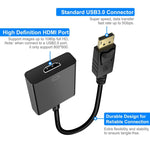 Cáp chuyển đổi DisplayPort đực sang HDMI cái, chiều dài: 20cm, DP đực sang HDMI cái