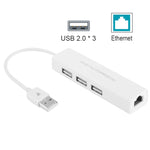 Bộ chuyển đổi mạng Ethernet USB 2.0 + HUB USB 3 cổng, USB