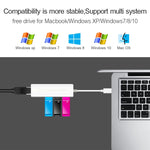 Bộ chuyển đổi mạng Ethernet USB 2.0 + HUB USB 3 cổng, USB
