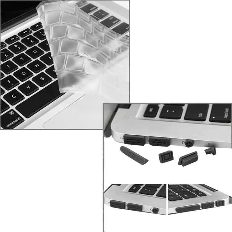 ENKAY cho Macbook Air 11.6 inch (Phiên bản US) / A1370 / A1465 Ốp bảo vệ nhựa cứng mờ 3 trong 1 có bảo vệ bàn phím & nút bịt bụi cổng Hat-Prince