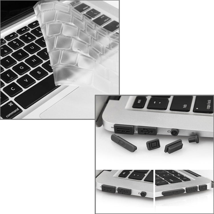 ENKAY cho Macbook Air 13.3 inch (phiên bản US) / A1369 / A1466 ốp cứng nhám 3 trong 1 Hat-Prince với bảo vệ bàn phím & nút bịt bụi cổng