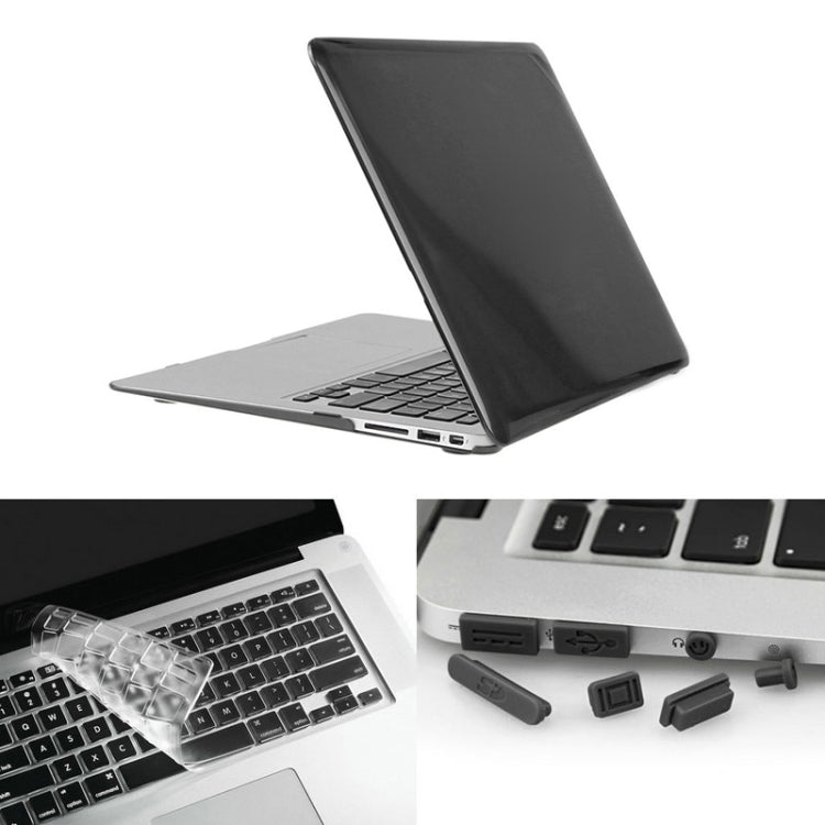 ENKAY ốp bảo vệ cứng trong suốt 3 trong 1 cho Macbook Air 13.3 inch (Phiên bản Mỹ) / A1369 / A1466 Hat-Prince, có bảo vệ bàn phím và nút bịt bụi cổng