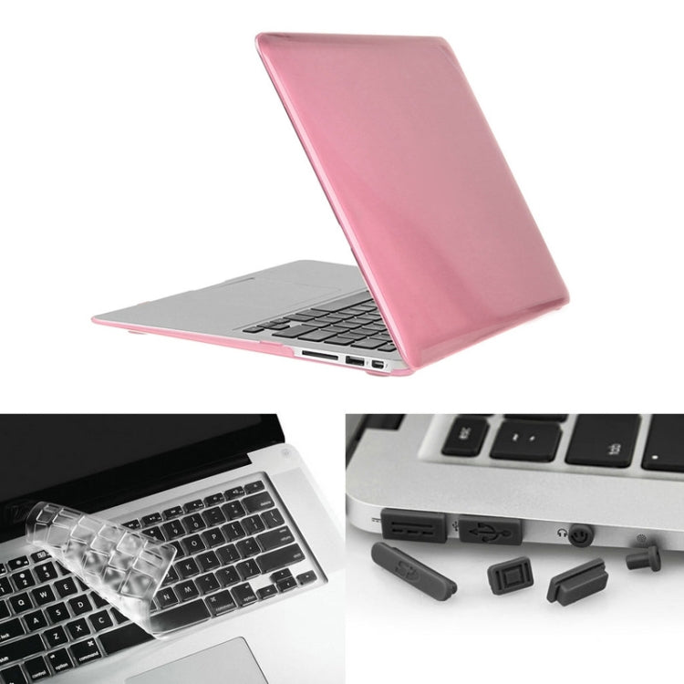 ENKAY ốp bảo vệ cứng trong suốt 3 trong 1 cho Macbook Air 13.3 inch (Phiên bản Mỹ) / A1369 / A1466 Hat-Prince, có bảo vệ bàn phím và nút bịt bụi cổng