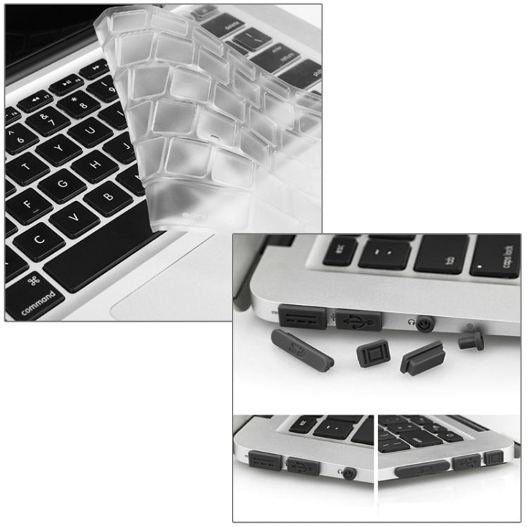 ENKAY ốp bảo vệ cứng trong suốt 3 trong 1 cho Macbook Air 13.3 inch (Phiên bản Mỹ) / A1369 / A1466 Hat-Prince, có bảo vệ bàn phím và nút bịt bụi cổng