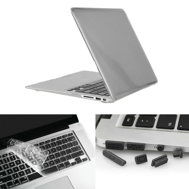 ENKAY ốp bảo vệ cứng trong suốt 3 trong 1 cho Macbook Air 13.3 inch (Phiên bản Mỹ) / A1369 / A1466 Hat-Prince, có bảo vệ bàn phím và nút bịt bụi cổng