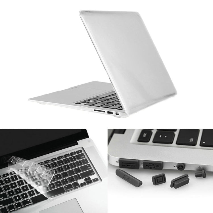 ENKAY ốp bảo vệ cứng trong suốt 3 trong 1 cho Macbook Air 13.3 inch (Phiên bản Mỹ) / A1369 / A1466 Hat-Prince, có bảo vệ bàn phím và nút bịt bụi cổng