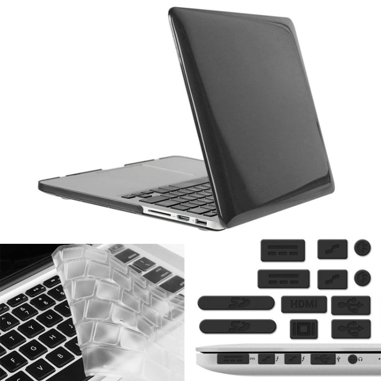 ENKAY cho Macbook Pro Retina 13.3 inch (Phiên bản Mỹ) / A1425 / A1502 Ốp cứng trong suốt 3 trong 1 kiểu mũ hoàng tử kèm bảo vệ bàn phím & nút bịt bụi cổng