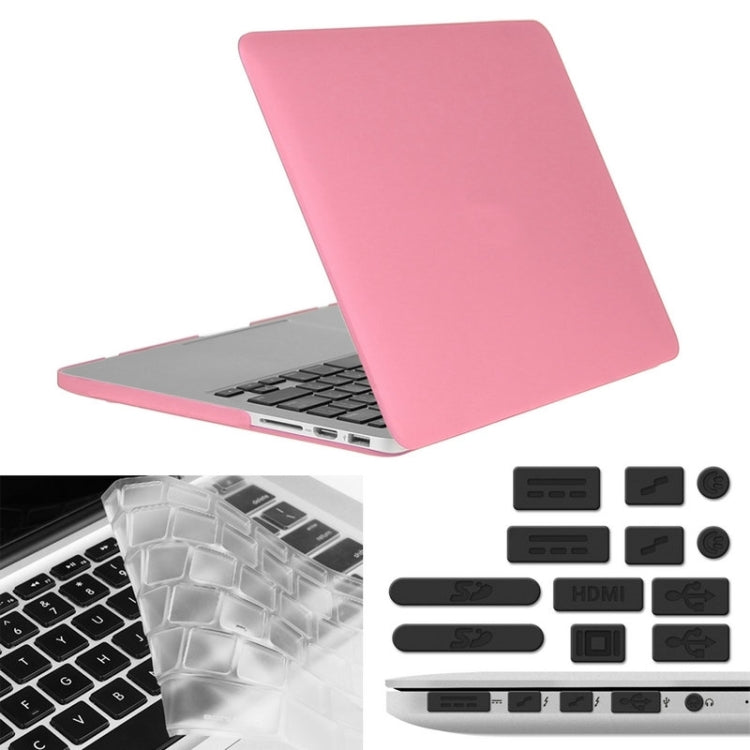 ENKAY cho Macbook Pro Retina 15.4 inch (phiên bản US) / A1398 ốp cứng nhám 3 trong 1 Hat-Prince với bảo vệ bàn phím & nút bịt bụi cổng