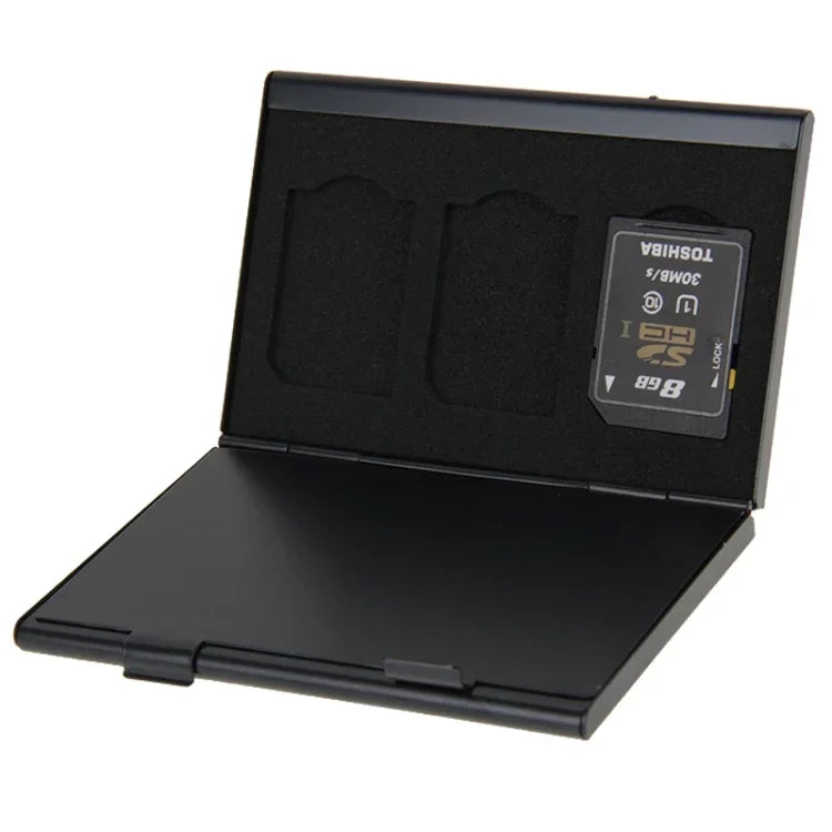 2 hộp đựng bảo vệ thẻ nhớ 3 trong 1 cho thẻ SD, Kích thước: 93mm (D) x 62mm (R) x 10mm (C)