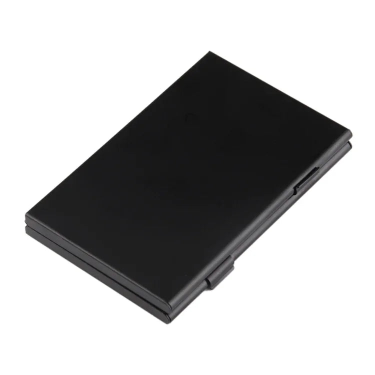 Hộp đựng bảo vệ thẻ nhớ hợp kim nhôm 15 trong 1 cho 3 thẻ SD + 12 thẻ TF, 3 SD + 12 TF màu đen