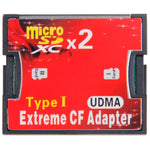 Bộ chuyển đổi thẻ nhớ Micro SD sang CF Compact Flash 2 khe cắm, 2 khe cắm