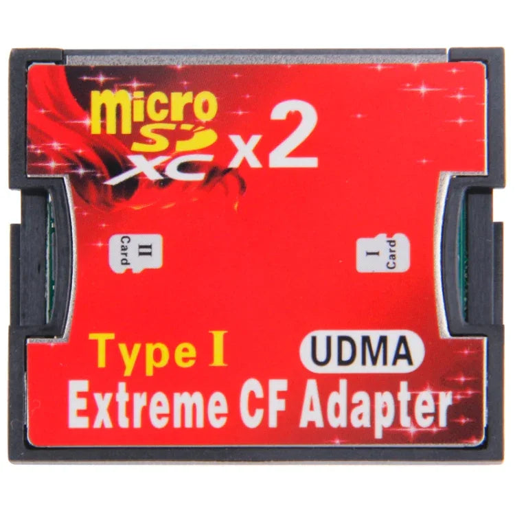Bộ chuyển đổi thẻ nhớ Micro SD sang CF Compact Flash 2 khe cắm, 2 khe cắm