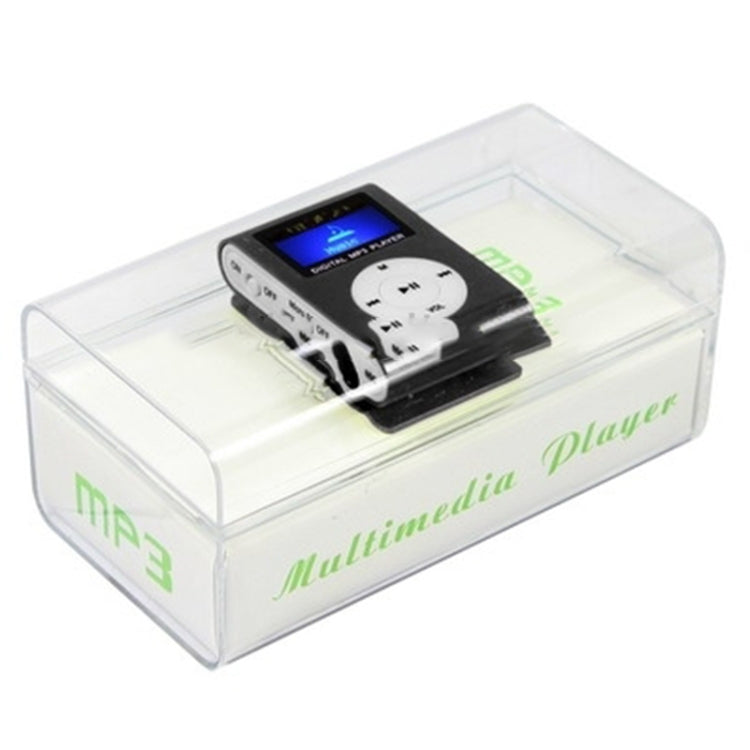 Máy nghe nhạc MP3 khe thẻ TF / Micro SD với màn hình LCD, kẹp kim loại, có màn hình LCD