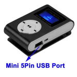 Máy nghe nhạc MP3 khe thẻ TF / Micro SD với màn hình LCD, kẹp kim loại, có màn hình LCD