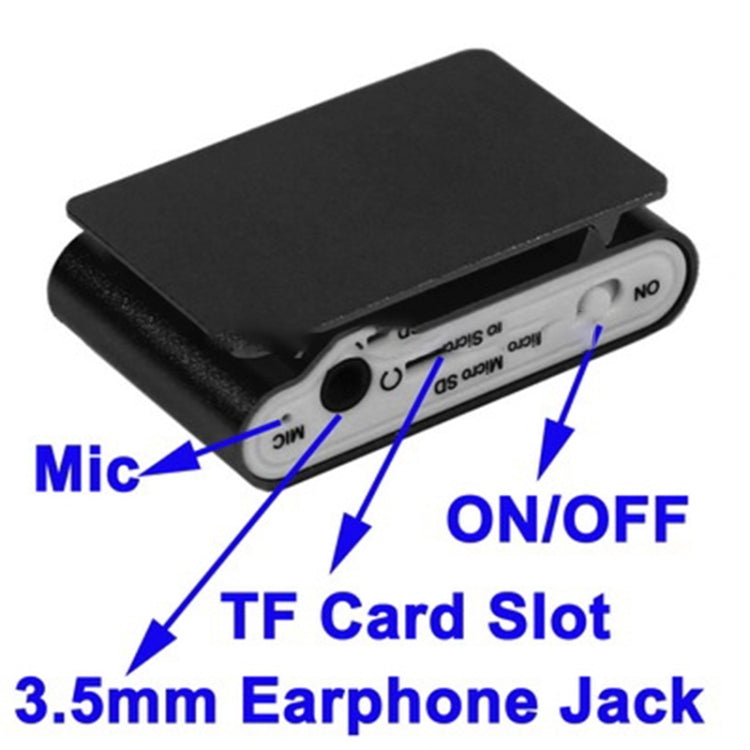 Máy nghe nhạc MP3 khe thẻ TF / Micro SD với màn hình LCD, kẹp kim loại, có màn hình LCD