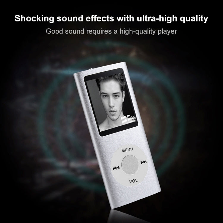 Máy nghe nhạc MP4 kim loại màn hình TFT 1.8 inch có khe thẻ TF, hỗ trợ ghi âm, radio FM, sách điện tử và lịch, máy nghe nhạc MP4