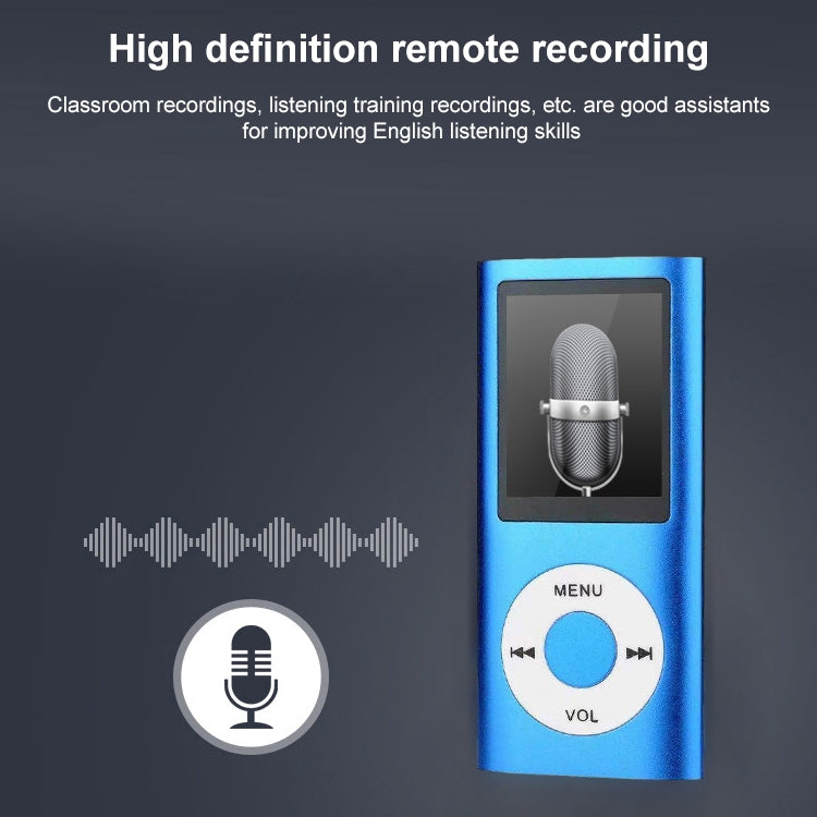 Máy nghe nhạc MP4 kim loại màn hình TFT 1.8 inch có khe thẻ TF, hỗ trợ ghi âm, radio FM, sách điện tử và lịch, máy nghe nhạc MP4