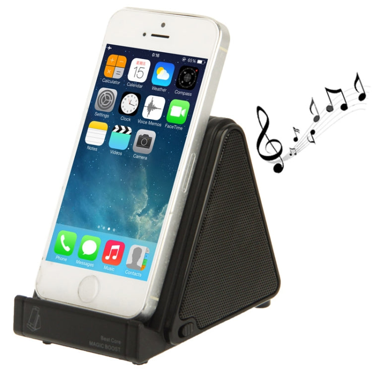 Giá đỡ loa cảm ứng khuếch đại âm thanh không dây Magic cho iPhone 5 & 5S & 5C / 4 & 4S (Màu đen)
