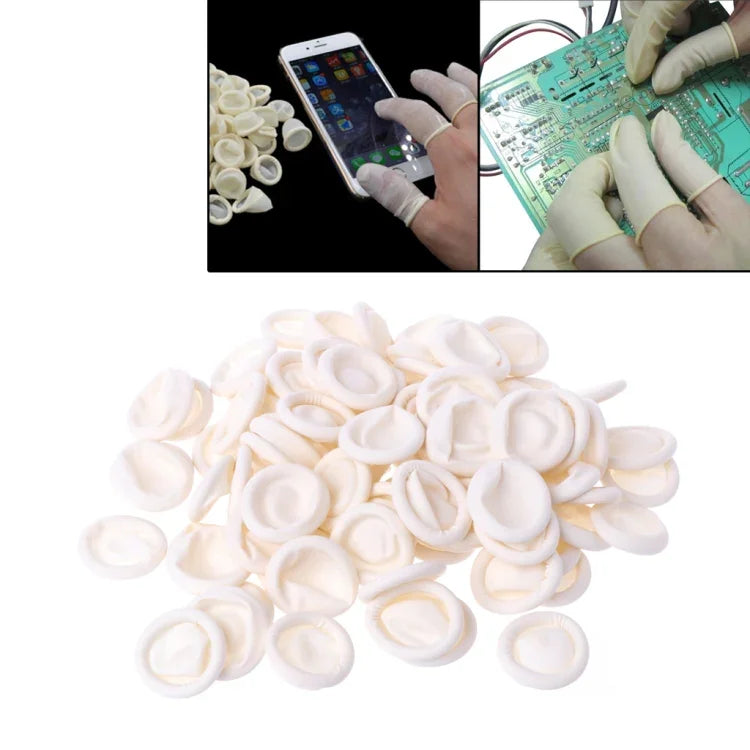50 chiếc bao ngón tay chống tĩnh điện bằng latex, 2x6cm