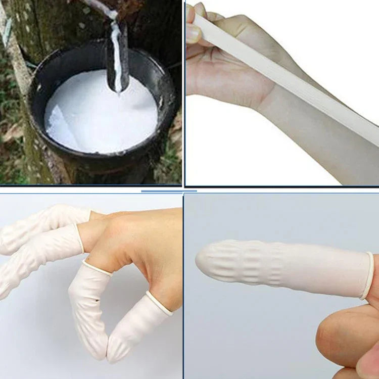 50 chiếc bao ngón tay chống tĩnh điện bằng latex, 2x6cm