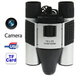 Kính thiên văn kỹ thuật số 10×25mm 5 trong 1 (Ống nhòm máy ảnh + Máy quay video + Máy ảnh kỹ thuật số + Webcam + Đầu đọc thẻ TF), trường nhìn: 101m/1000m, kích thước: 135 × 100 × 24mm, 10X25