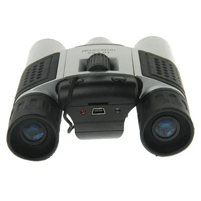 Kính thiên văn kỹ thuật số 10×25mm 5 trong 1 (Ống nhòm máy ảnh + Máy quay video + Máy ảnh kỹ thuật số + Webcam + Đầu đọc thẻ TF), trường nhìn: 101m/1000m, kích thước: 135 × 100 × 24mm, 10X25
