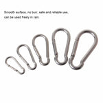 Móc khóa lò xo carabiner thép không gỉ M6 đa năng khóa móc leo núi cắm trại, đường kính trong: 5.8mm, M6