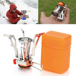 Bếp ga mini siêu nhỏ bằng thép không gỉ di động ngoài trời, mini thép không gỉ