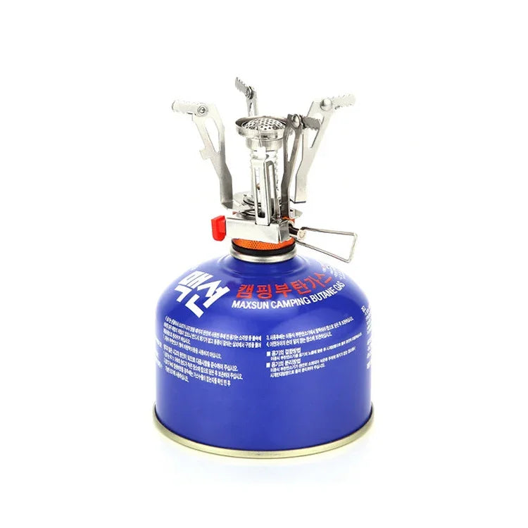 Bếp ga mini siêu nhỏ bằng thép không gỉ di động ngoài trời, mini thép không gỉ