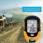 SUNROAD đồng hồ đo độ cao kỹ thuật số LCD đa chức năng kèm la bàn, áp kế, nhiệt kế, ẩm kế, dự báo thời tiết, đèn pin LED và đồng hồ, đa chức năng